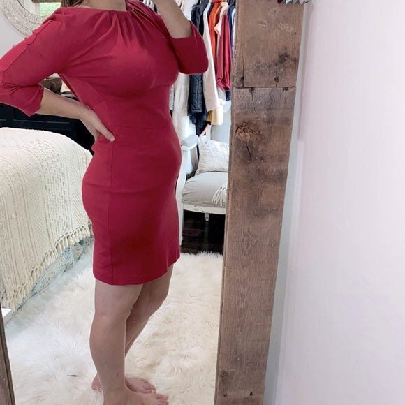 Trina Turk cranberry red dress size 4 - Picture 1 of 6